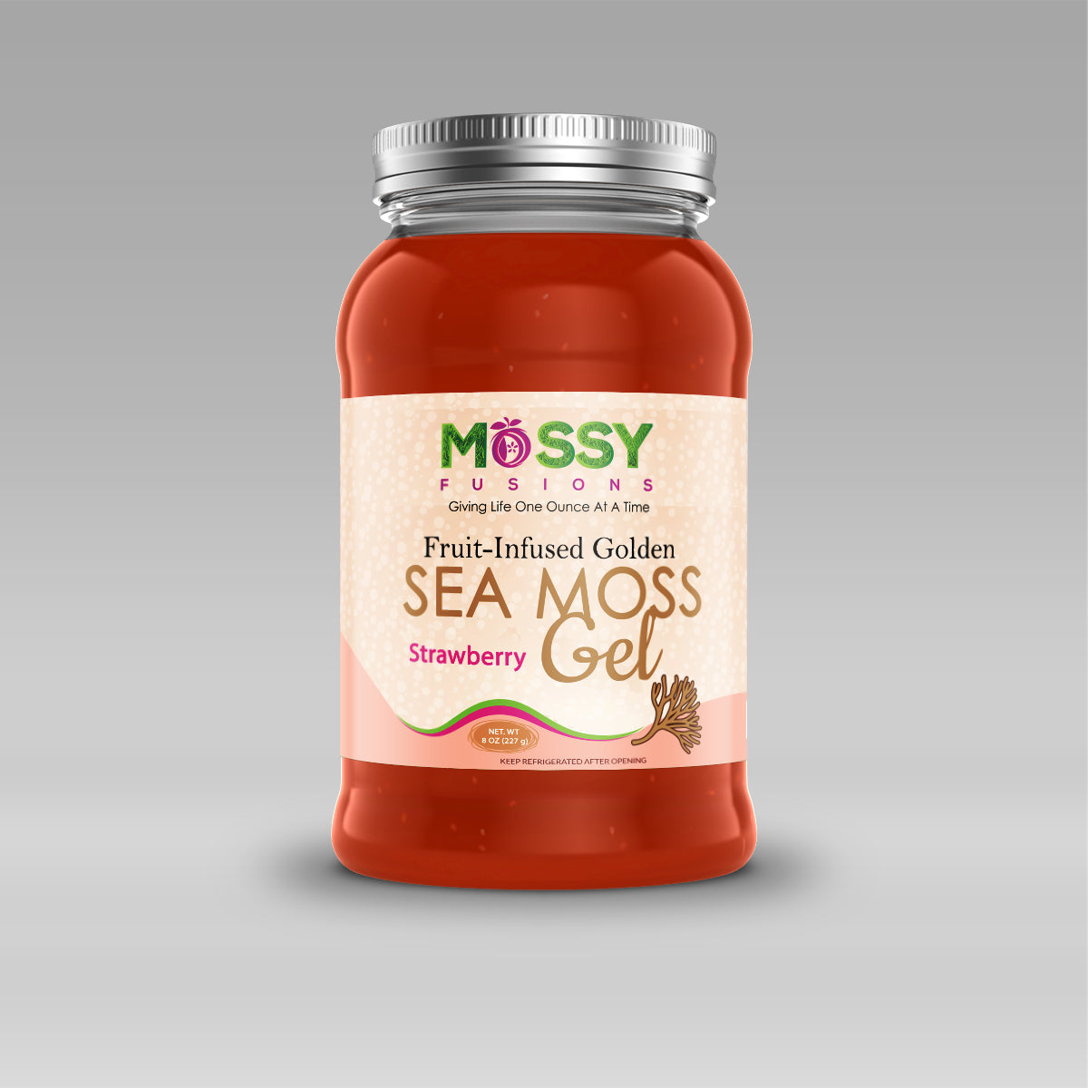 Golden Strawberry Infused Sea Moss Gel